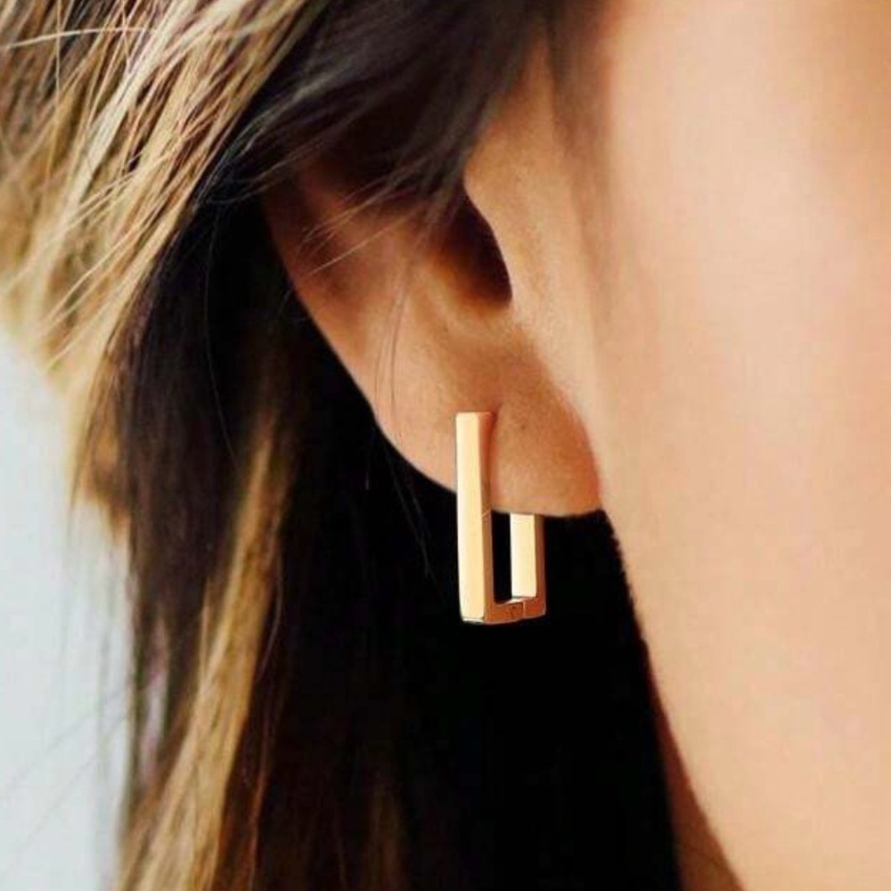 Modern Gold Geometric Earrings